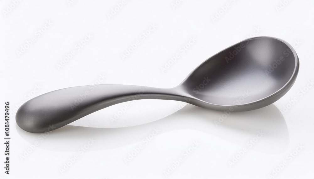 Spoon on White Background Isolated. Full Shot of Kitchen Utensils. Spoon on White Background Isolated. Full Shot of Kitchen Utensils.