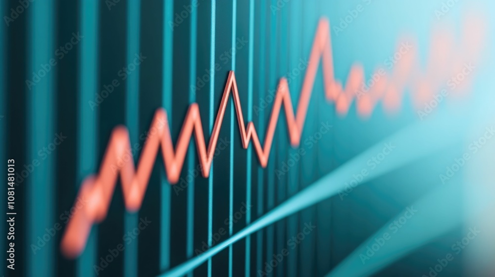 Fototapeta premium Upward trending energy icons connected to an illustrative graph depicting the growth and returns of green power and sustainable energy investments
