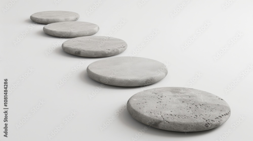 A meaningful visual of equal opportunity, showing a series of stepping stones of different sizes leading to a single goal A meaningful visual of equal opportunity, showing a series of stepping stones of different sizes leading to a single goal
