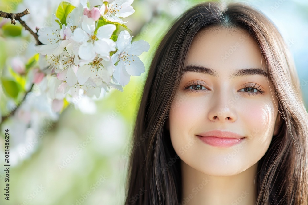 A woman with long brown hair A woman with long brown hair