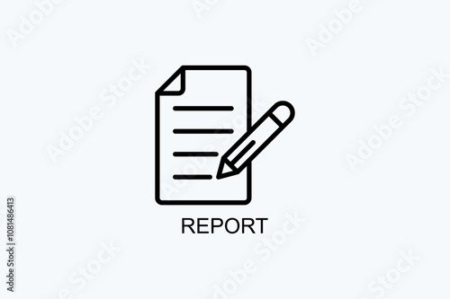 Report Vector Icon Or Logo Illustration