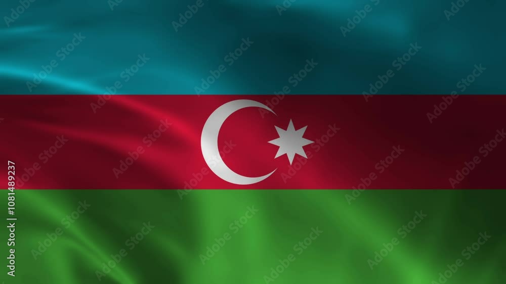 FLAG OF AZERBAIJAN FLAG OF AZERBAIJAN