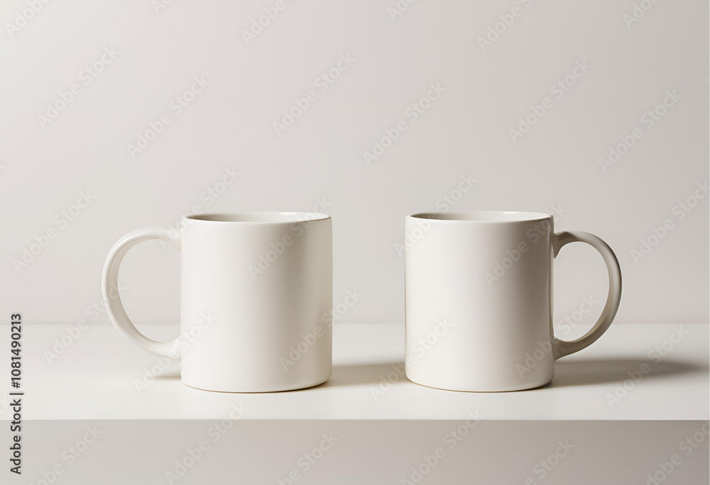 Dual Coffee Mugs Mockup on White Background
Dual Coffee Mugs Mockup on White Background