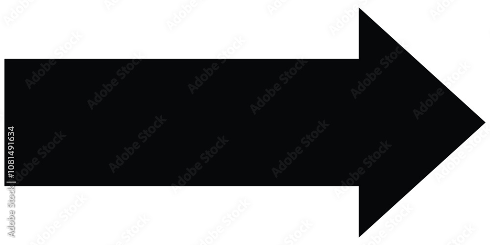 Long Black Arrow. Arrow pointing to right. Vector illustration Long Black Arrow. Arrow pointing to right. Vector illustration