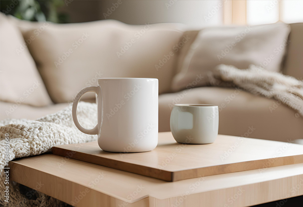 Ceramic Mug Mockup on Table with Sofa
Ceramic Mug Mockup on Table with Sofa