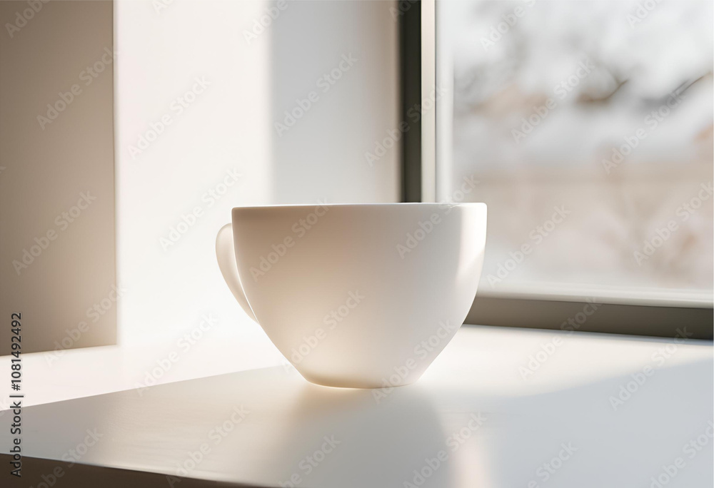 Blank Mug Displayed on Countertop
Blank Mug Displayed on Countertop
