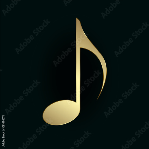 A Luxury and premium Music note icon set. Musical key symbols. Musical notes symbol vector illustration