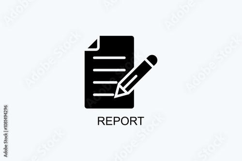 Report Vector Icon Or Logo Illustration