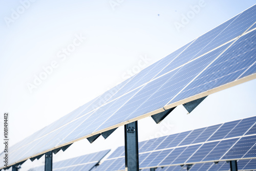 Solar plant(solar cell) with the cloud on sky, hot climate causes increased power production, Alternative energy to conserve the world's energy, Photovoltaic module idea for clean energy production