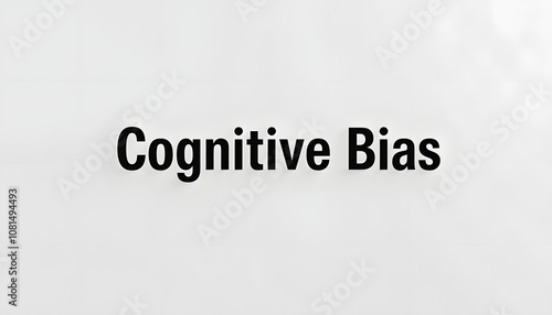 Cognitive Bias is shown on the photo using the text isolated highlighted by white, png photo