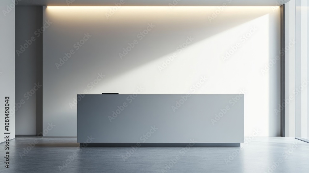 A white box is sitting in a room with a window. The box is empty. The window is letting in sunlight A white box is sitting in a room with a window. The box is empty. The window is letting in sunlight