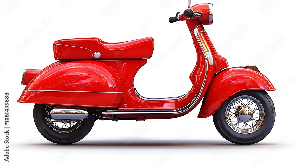 Obraz premium Classic scooter side view urban studio