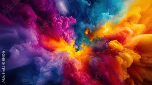 Abstract Colorful Explosion