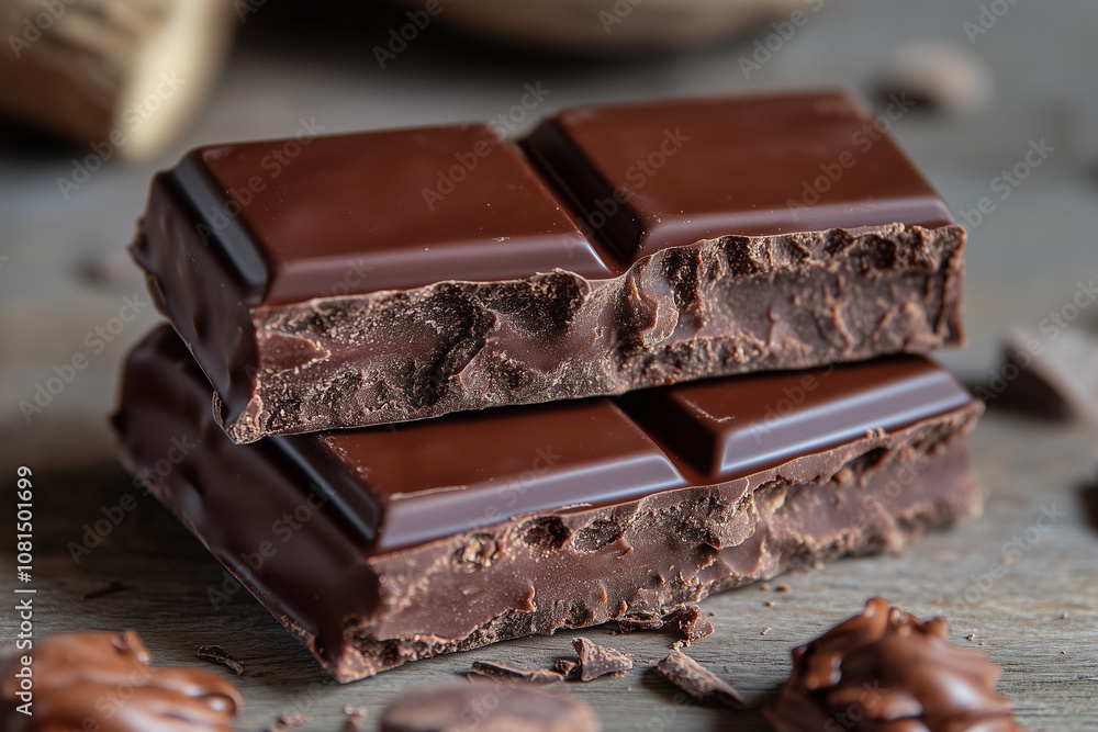 Close up shot chocolate bar with almond , Crack dark chocolate bar. Close up shot chocolate bar with almond , Crack dark chocolate bar.