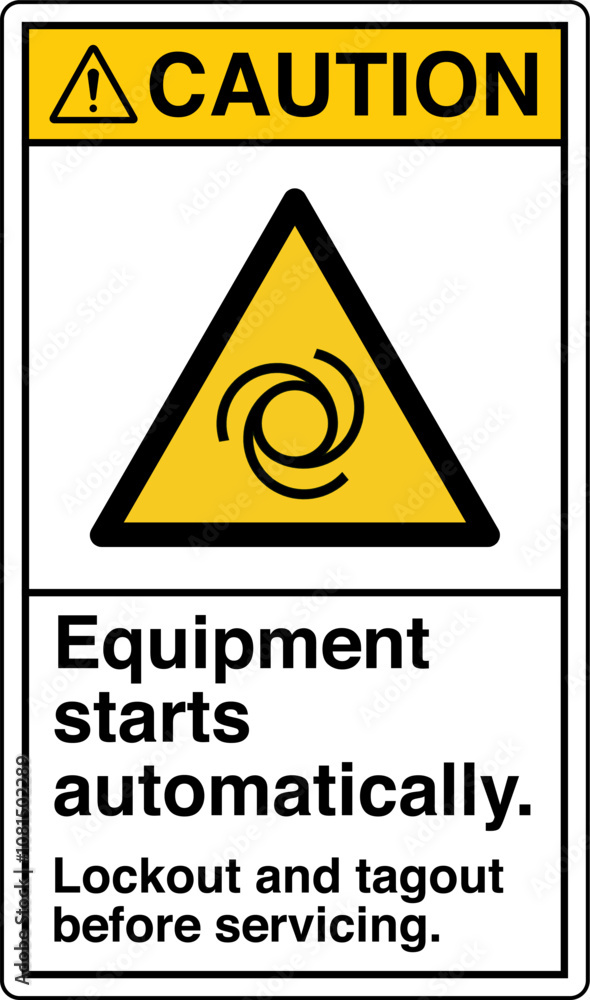 Obraz premium Safety Sign Caution Equipment...