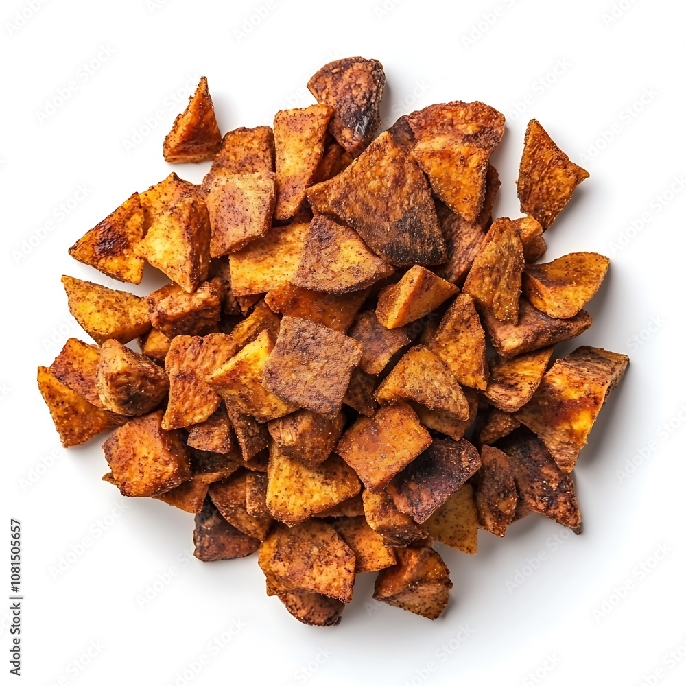 Chips for smoking meat isolated on a white background, close up Chips for smoking meat isolated on a white background, close up
