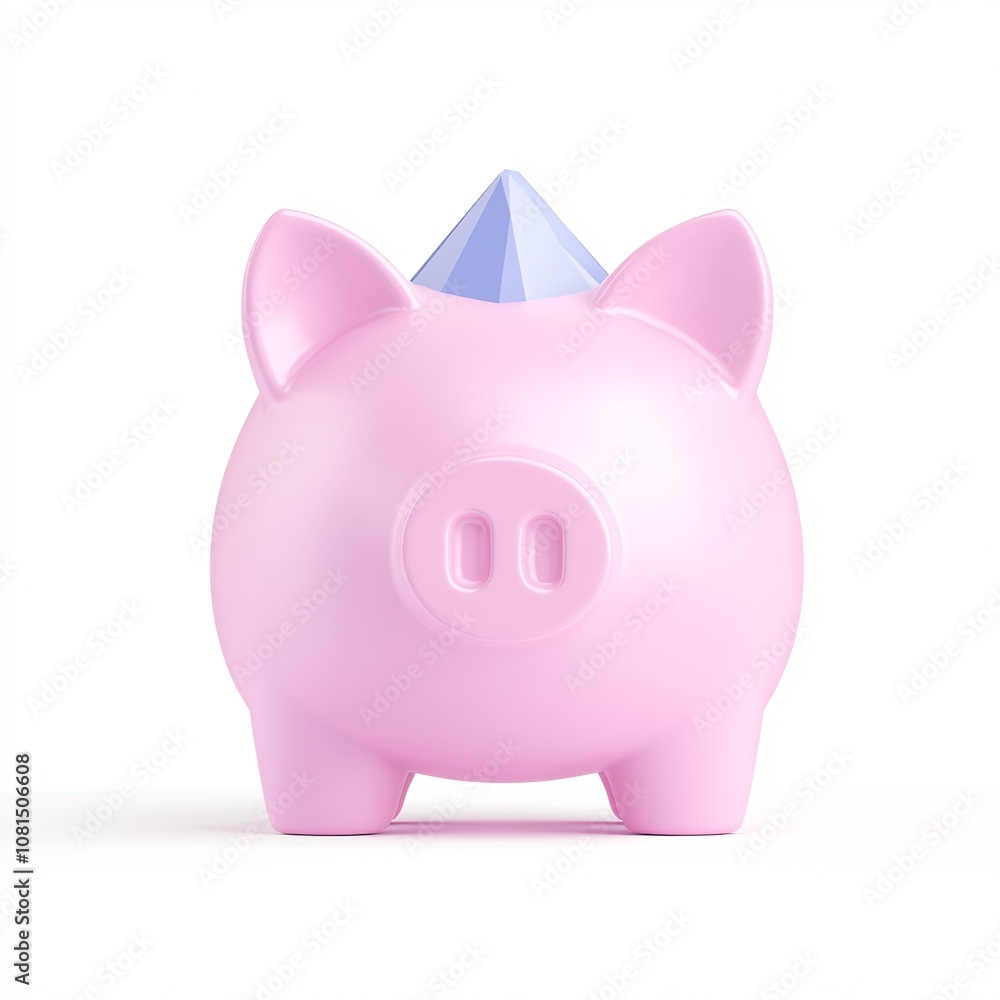 2408_006.A simple vector icon illustration depicting of ceramic piggy bank forming mountain, representing savings growth, at center for a website isolated white background 2408_006.A simple vector icon illustration depicting of ceramic piggy bank forming mountain, representing savings growth, at center for a website isolated white background