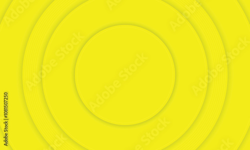 Abstract yellow background with circle lines. Digital future technology concept. vector illustration.