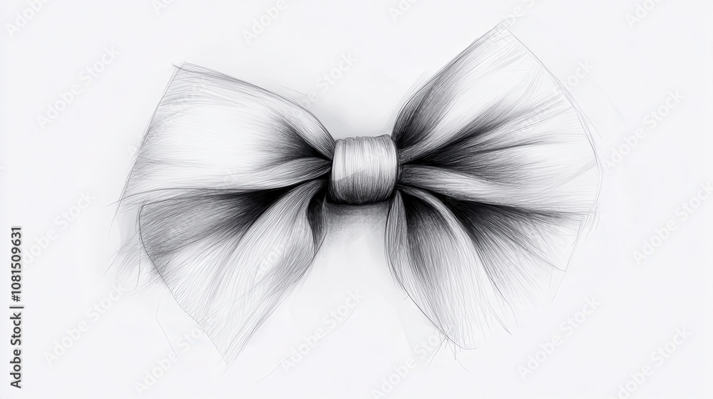 minimal black and white illustration of bow, showcasing intricate details and textures. elegant design highlights beauty of simplicity and craftsmanship minimal black and white illustration of bow, showcasing intricate details and textures. elegant design highlights beauty of simplicity and craftsmanship