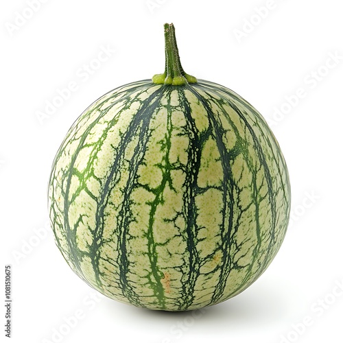 Casaba Melon isolated on a white background, close up photo