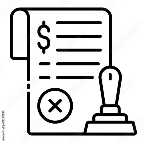 Rejected Financial Document icon