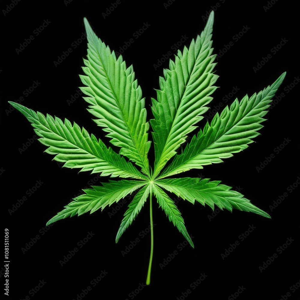 the AI Image Generator, closeup of cannabis leaf, isolated the AI Image Generator, closeup of cannabis leaf, isolated