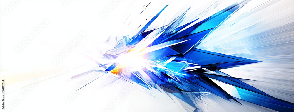 Abstract blue and white background with dynamic lightning effects Abstract blue and white background with dynamic lightning effects