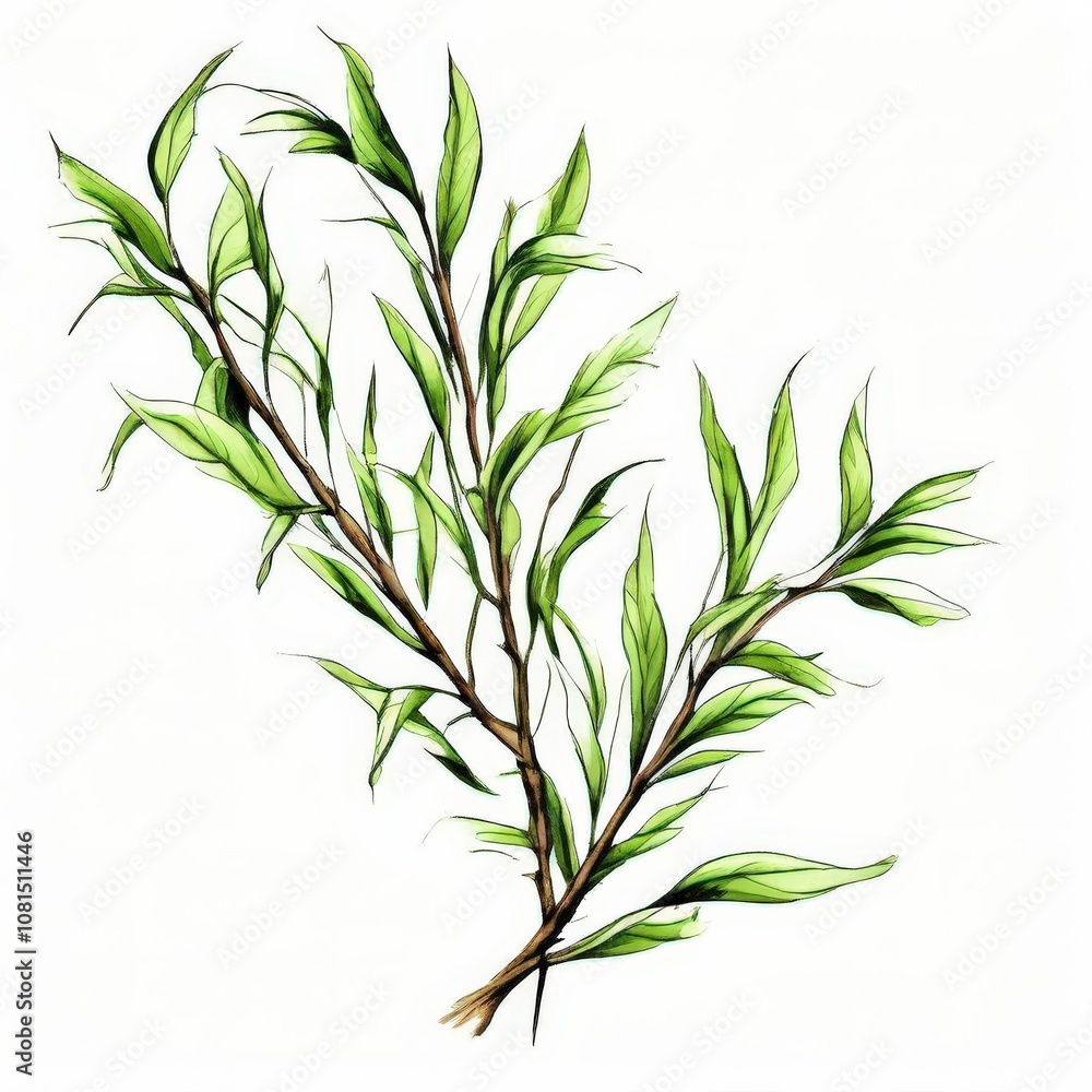 Naklejka premium the AI Image Generator, rosemary isolated on white