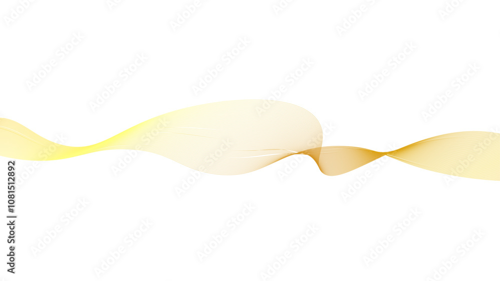 Abstract Gold Wave Design Element. Glowing Smooth Wavy Line. Abstract motion of curve lines, light shiny, glow effect. Element graphic design for technology banner template, wallpaper background Abstract Gold Wave Design Element. Glowing Smooth Wavy Line. Abstract motion of curve lines, light shiny, glow effect. Element graphic design for technology banner template, wallpaper background