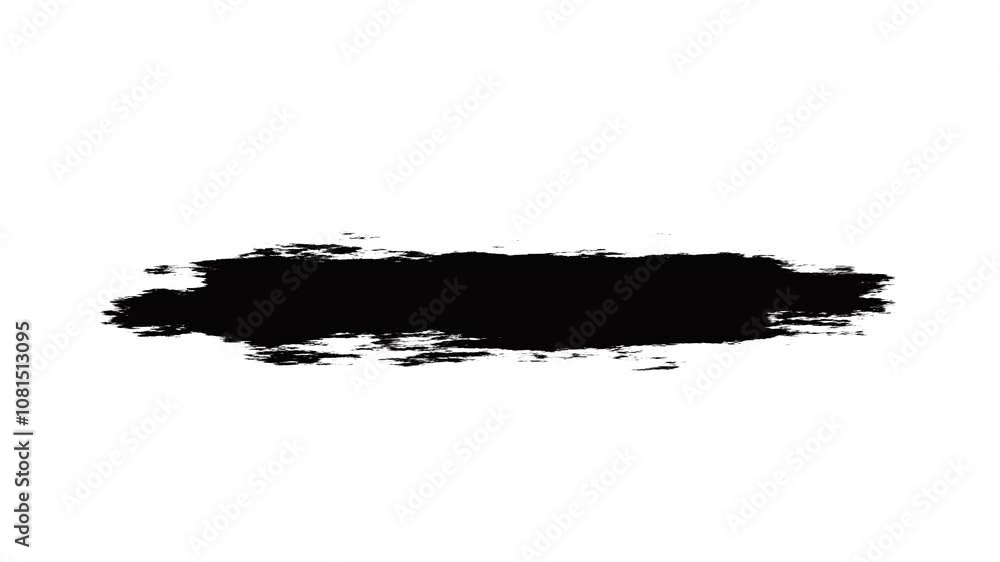 Ink black brush paint stroke stock animation on white background suitable for titles or other your text with alpha channel only 4k. Ink black brush paint stroke stock animation on white background suitable for titles or other your text with alpha channel only 4k.