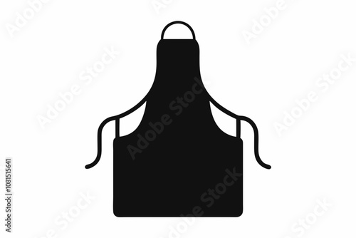 Apron vector, Silhouette of kitchen apron vector illustration, Apron icon vector