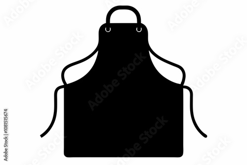 Apron vector, Silhouette of kitchen apron vector illustration, Apron icon vector