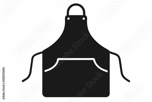 Apron vector, Silhouette of kitchen apron vector illustration, Apron icon vector