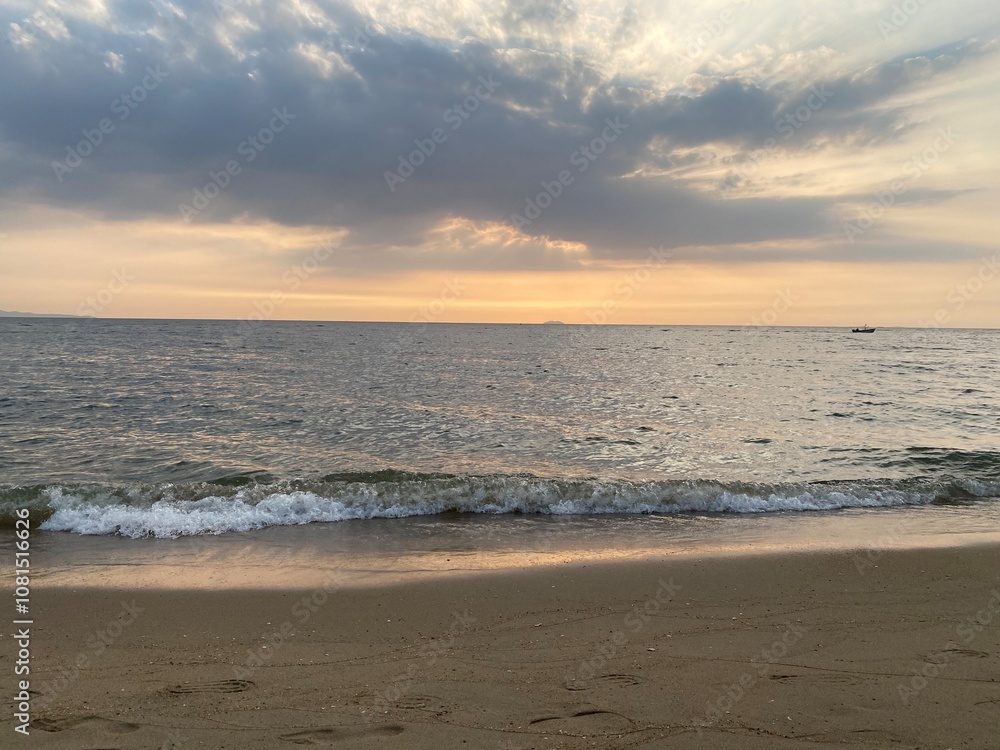 sunset on the beach