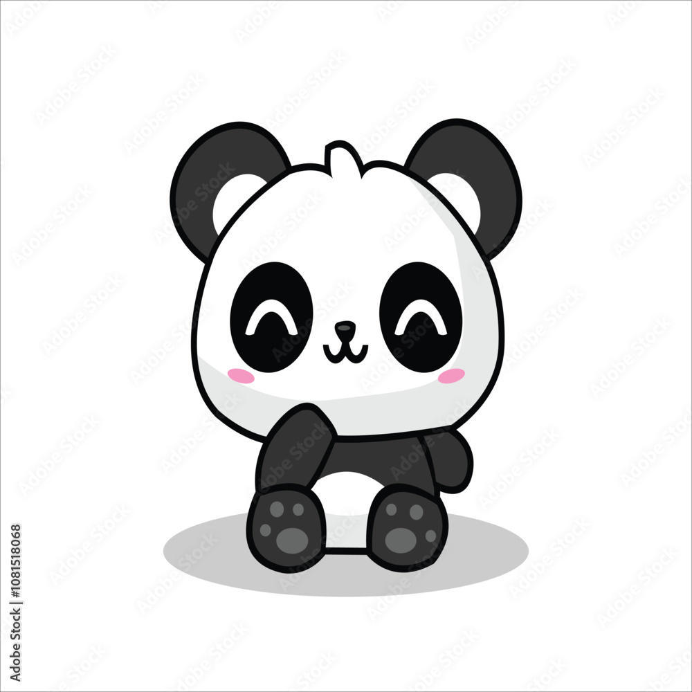 Animation of a Cute Smiling Panda Animation of a Cute Smiling Panda