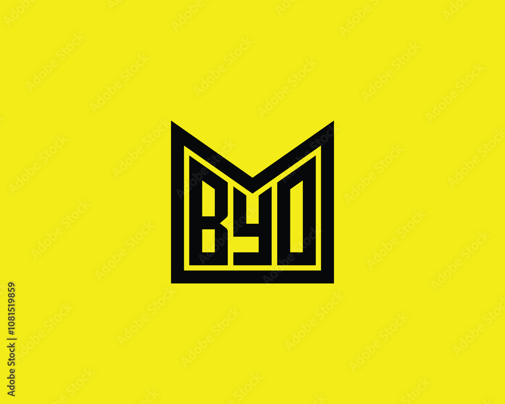 BYO logo design vector template. BYO BYO logo design vector template. BYO