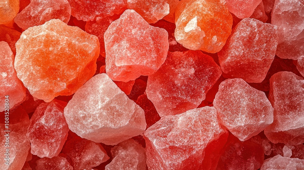 Close-up of pink Himalayan salt crystals. Close-up of pink Himalayan salt crystals.