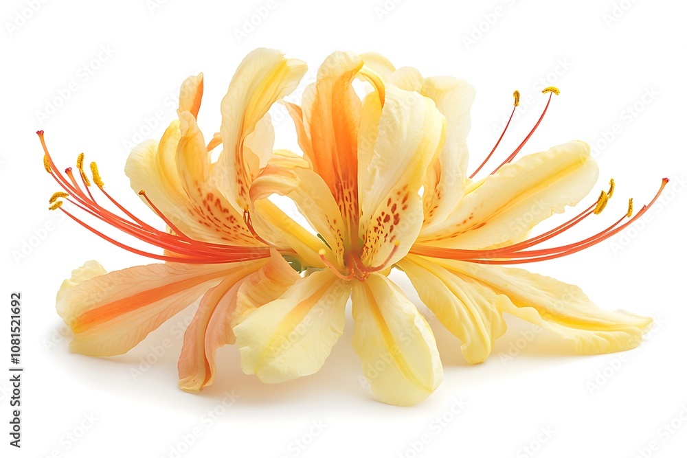 Fototapeta premium Chandramallika flower isolated on a white background
