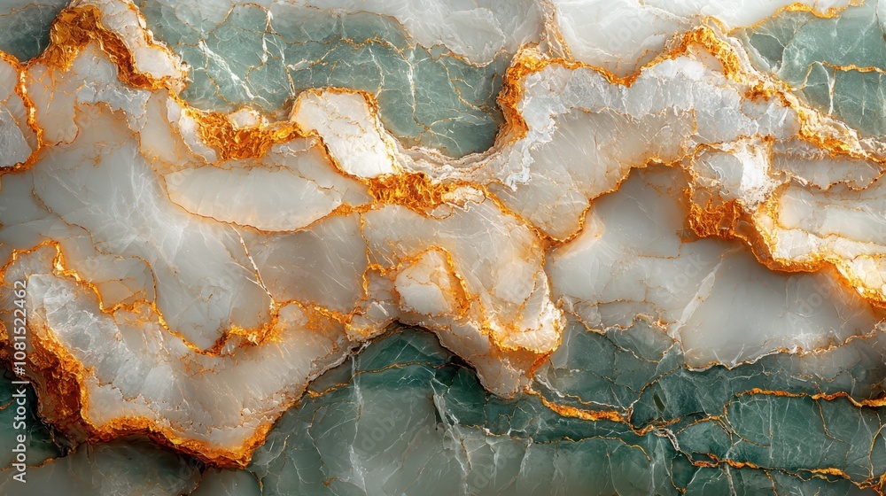 Obraz premium Explore the beauty of intricate marble texture with a white base and flowing patterns