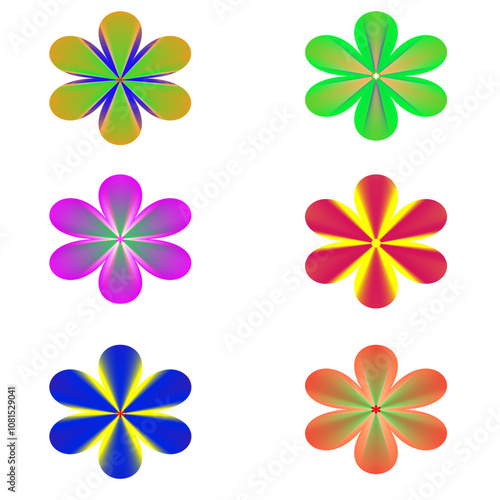 Abstract & Geometric star flowers icons background. style for wallpaper, posters, websites, online shopping. Vector illustration