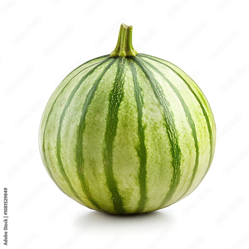 Casaba Melon isolated on a white background, close up Casaba Melon isolated on a white background, close up