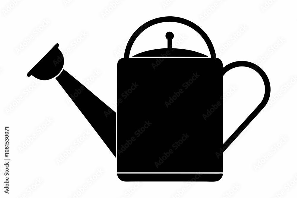 Garden watering can silhouette vector, watering can icon Garden watering can silhouette vector, watering can icon