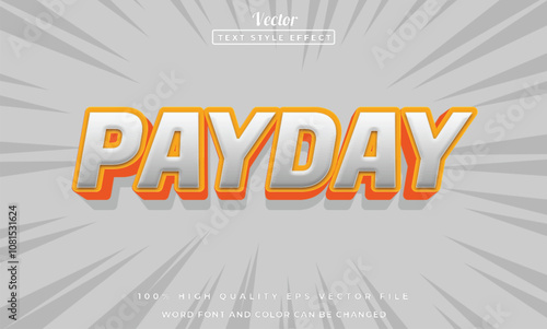 Payday text effect with 3d style