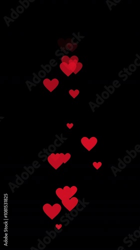 Hearts Social Media Like Floating Up