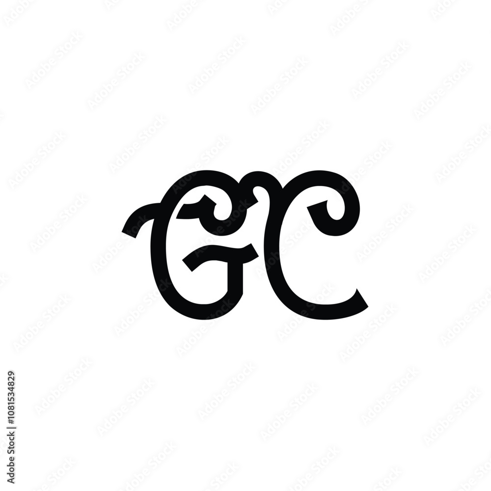 GC monogram logo design letter text name symbol monochrome logotype alphabet character simple logo GC monogram logo design letter text name symbol monochrome logotype alphabet character simple logo