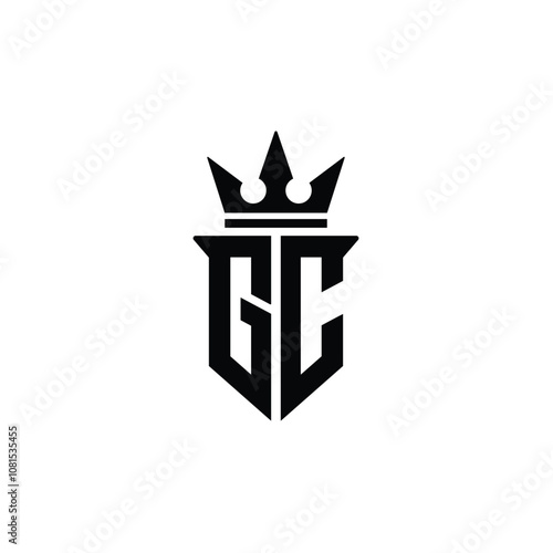 GC monogram logo design letter text name symbol monochrome logotype alphabet character simple logo