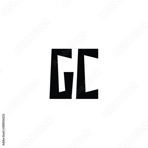 GC monogram logo design letter text name symbol monochrome logotype alphabet character simple logo