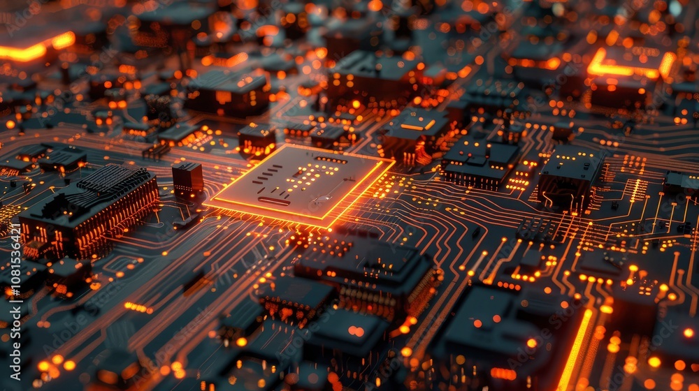 Modern technology, innovation and electronic computer circuit background Modern technology, innovation and electronic computer circuit background