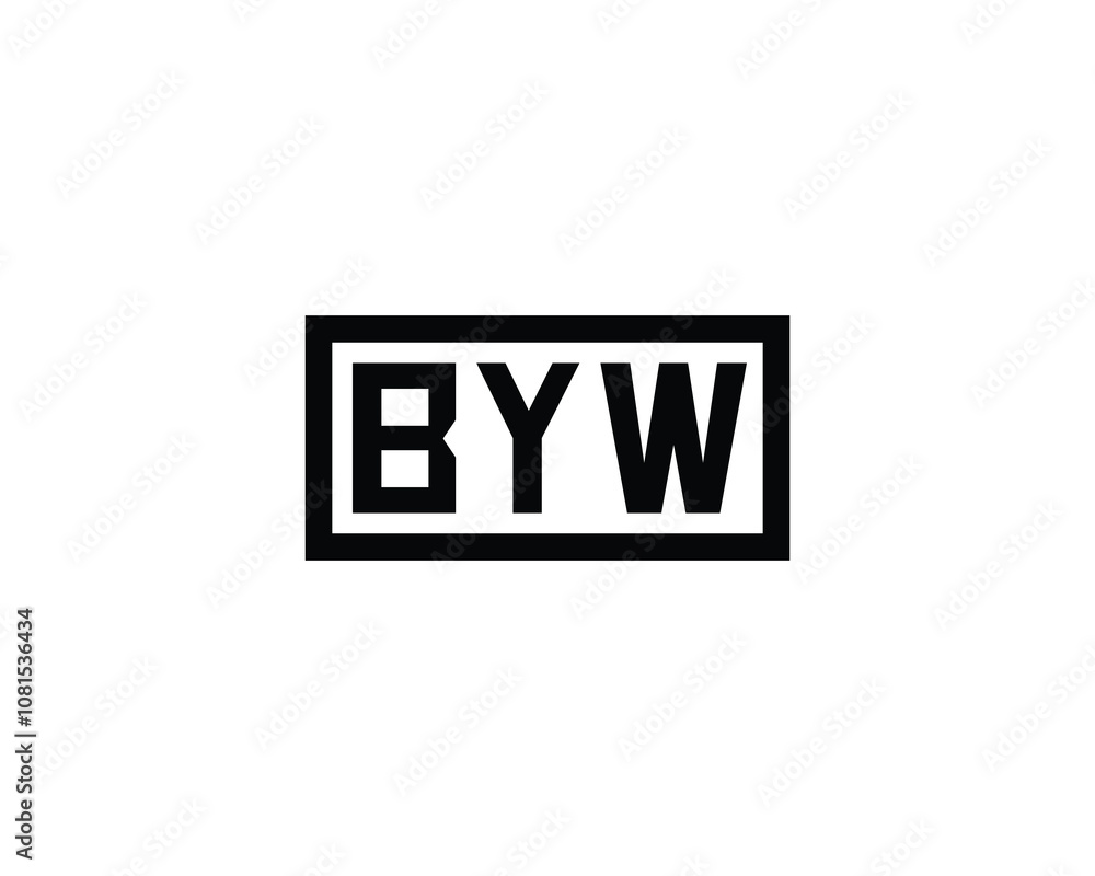BYW logo design vector template. BYW BYW logo design vector template. BYW