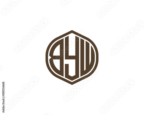 BYW logo design vector template. BYW